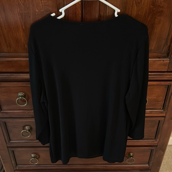 Chicos travelers black tunic blouse with cut out detailing - Picture 9 of 11